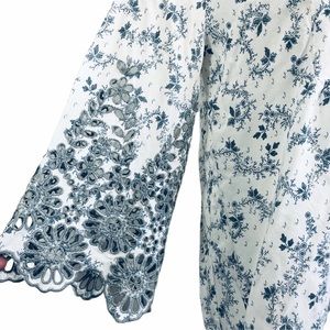Caffe Marrakesh Boho Tunic Top Cutout Sleeve